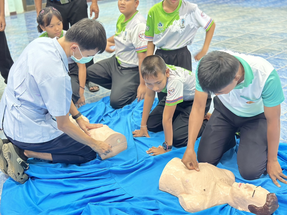 โครงการอบรมปฐมพยาบาลเบื้องต้นการช่วยชีวิตขั้นพื้นฐาน (CPR) และทักษะการป้องกันตัวเบื้องต้นในเด็กและเยาวชนตำบล/เทศบาลตำบลไทรโยง-ไชยวาล ประจำปี 2567 