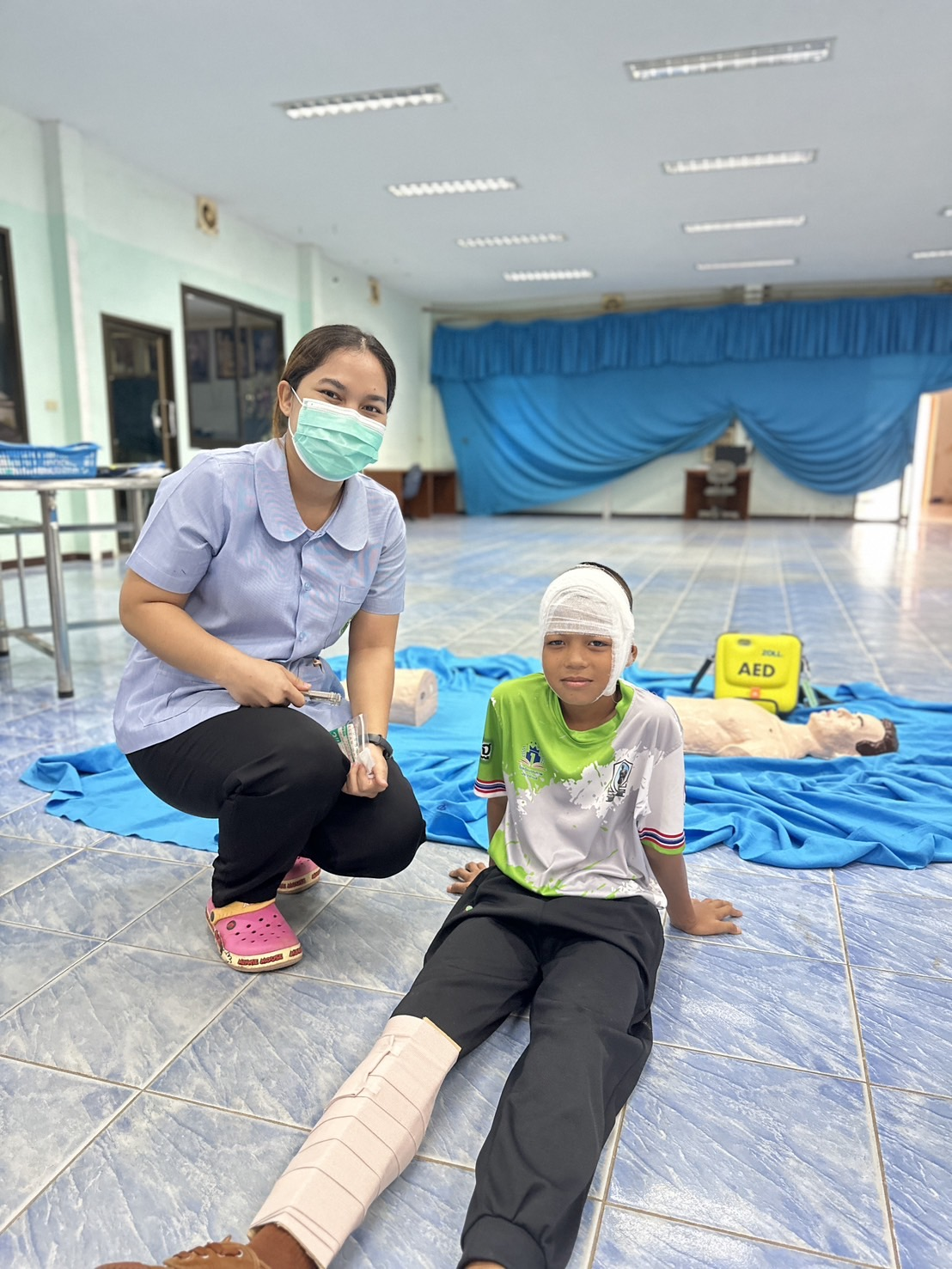 โครงการอบรมปฐมพยาบาลเบื้องต้นการช่วยชีวิตขั้นพื้นฐาน (CPR) และทักษะการป้องกันตัวเบื้องต้นในเด็กและเยาวชนตำบล/เทศบาลตำบลไทรโยง-ไชยวาล ประจำปี 2567 