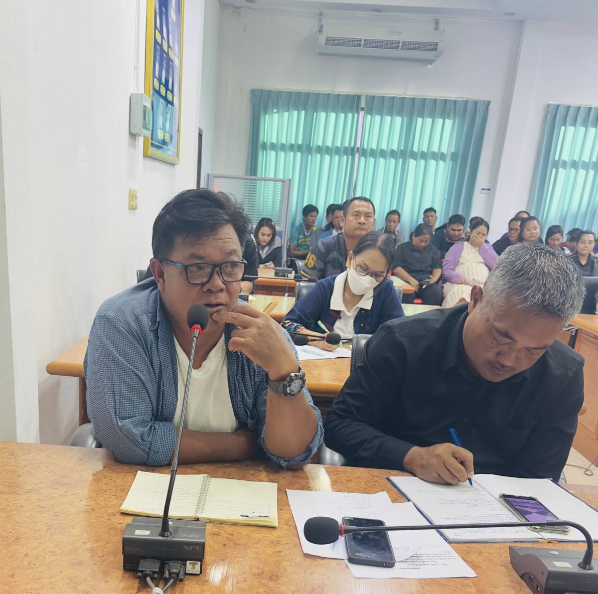 นายสุรัน จันทร์สง่า นายกเทศมนตรีตำบลไทรโยง-ไชยวาล พร้อมด้วยคณะผู้บริหาร ปลัดเทศบาล รองปลัดเทศบาล หัวหน้าส่วนราชการ พนักงานและเจ้าหน้าที่เทศบาลฯ เข้าร่วมประชุมประจำเดือนธันวาคม